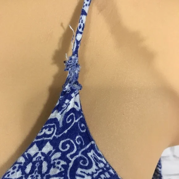 Lush Casual Maxi Dress Blue Cotton Stretch Size S - Picture 5 of 8